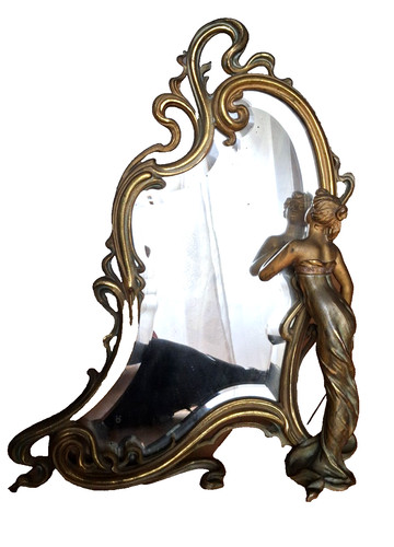 Miroir table bronze - table,