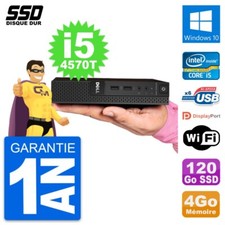 Ultra Mini PC Dell 3020 Micro USFF i5-4570T RAM 4Go SSD 120Go Windows 10 Wifi
