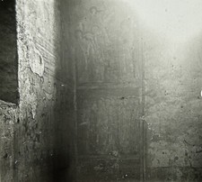 FRANCE Sainte-Croix Pavezin Fresque Photo c1920 Plaque de verre Stereo Vintage