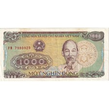 [#393598] Vietnam, 1000 D ox ng, 1988-1991, 1988, KM:106a, UNC