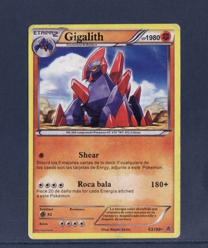 Carte pokemon gigalith - pokemon,
