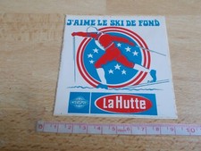 Autocollant vintage INTERSPORT LA HUTTE - J'AIME LE SKI DE FOND