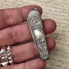 Couteau de Poche Miniature Canif Argent Ancien 1900 Chatelaine
