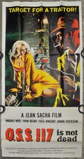Oss 117 Est Non Dead 1957 Orig. 41X81 3-SheeT Film Poster Ivan Desny Magali Noel