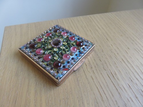 Ancien poudrier emaux - ancien, en
