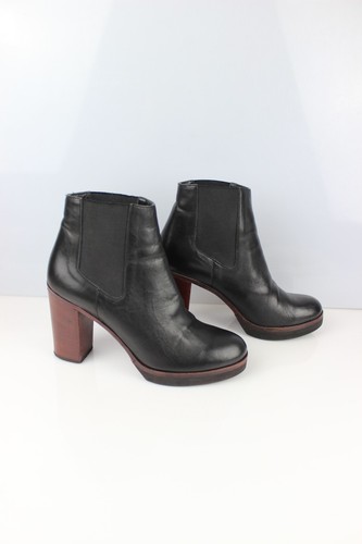 Bottines plateau tout - , cuir