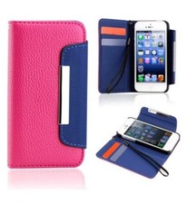  Hot Pink Blue Wallet PU