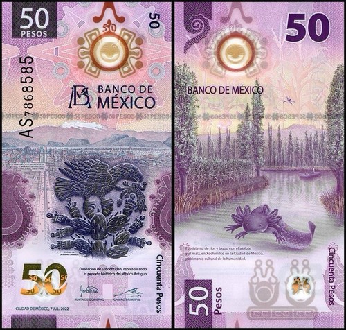 Peso bill mexico unc - 50,