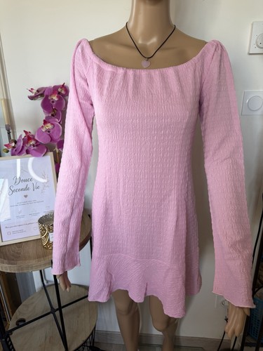 Retro icone robe rose genou - retro&icone,