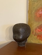 Sculpture, d'après E. MOIRIGNOT, résine, tête bébé, signature & cachet Valsuani