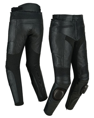 Moto cuir hommes pantalon - cuir,
