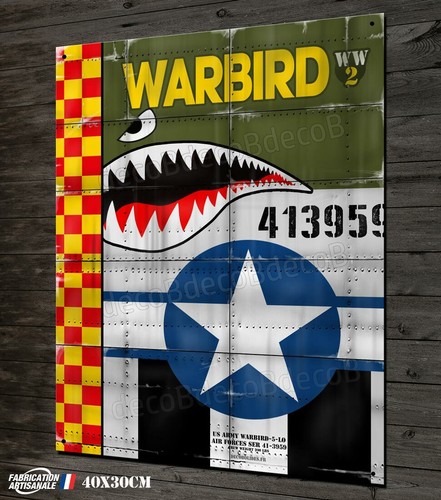 Plaque métal déco warbird - ,