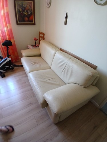 Canape cuir trois - cuir, places