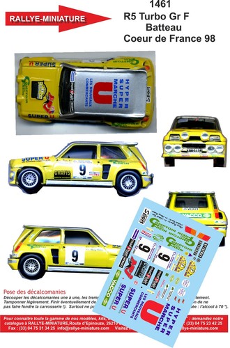 Decals ref 1461 renault 5 - 1461,