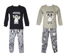 Pyjama bébé garçon homme été en coton à manches longues col henley CRAZY FARM ar