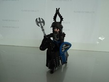 PLAYMOBIL vintage médiéval chevalier noir bouclier épée hache set 3315 de 2004