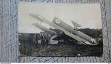 carte photo avion breguet XIV biplan biplace collision accident aviation rare
