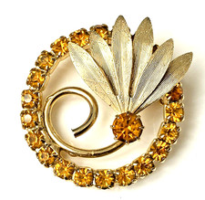 Broche vintage Fleur cercle