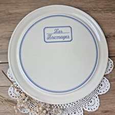 Plat à Fromages en Céramique "Les Fromages" - Style Étiquette Écolier Champêtre