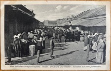 CPA de 1917: KOWEL [KOVEL], UKRAINE: Soldaten auf dem Judenmarkt. Marché Juif