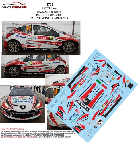 Decals ref 1795 - 1/32, peugeot