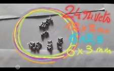 24 rivets Alu a frapper Sim U 2/2,5/3mm plaque moteur cadre Motobecane mobylette