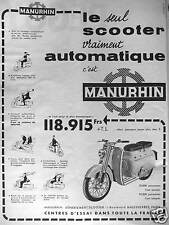 PUBLICITÉ 1958 MANURHIN LE