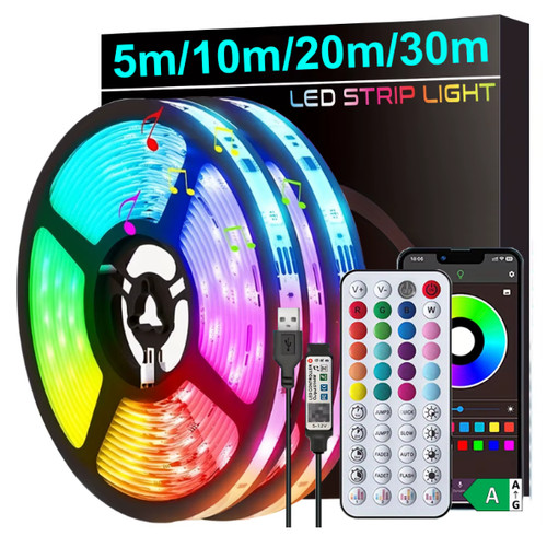Rgb led strip lights music - led,