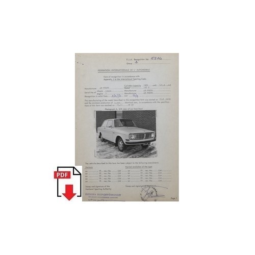1970 volvo 142 form of - form,