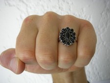TAILLE 56 bague sertie ONYX en Argent MASSIF 925 / 7gr N°453 solid silver