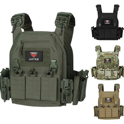 Gilet tactique vert avec