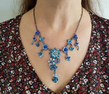 parure bijoux fleurs papillons abeille