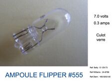 20 ampoules neuves flipper culot verre #555 7v