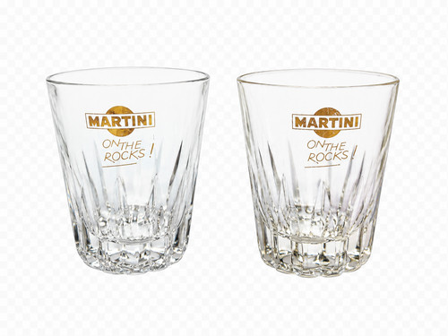 Lot 2 verres - verres, martini