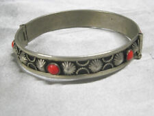 ANCIEN BRACELET BERBERE PERLE METAL ARGENTE BIJOUX ETHNIQUE JEWEL