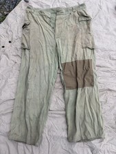 Ancien Pantalon Militaire ? Vert Paysan ? Patchwork 1940 Vintage Lin 