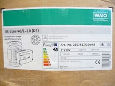 Pompe à chaleur Wilo Stratos 40 / 1 - 10 230 volts 41 3613 circulateur 220 mm...