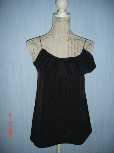 Top noir volants m t - top, h&m