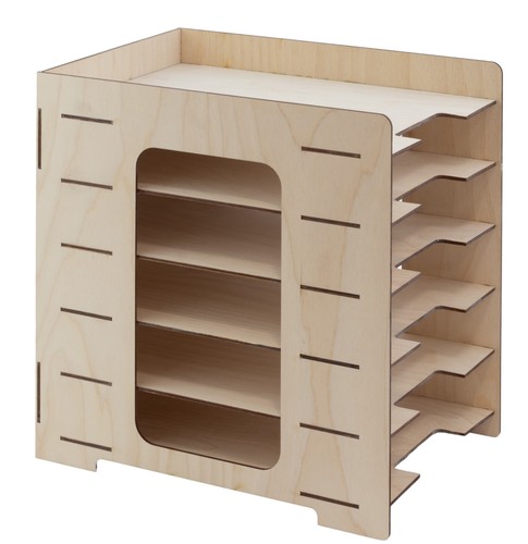 Trieur documents bois 32x23