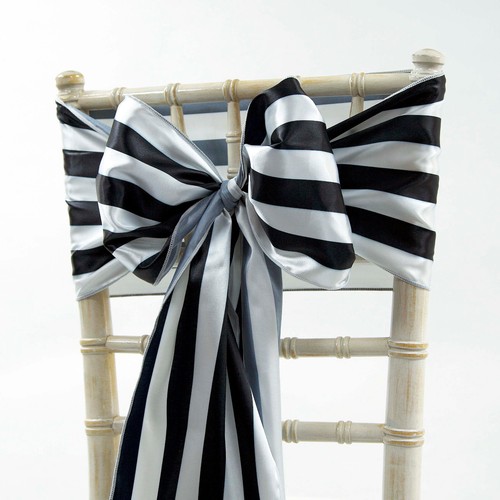 Satin noir blanc - et, rayure