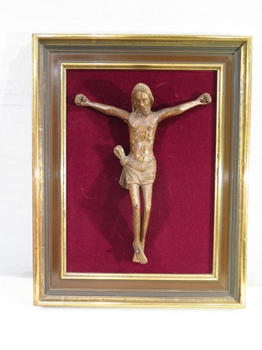 Ancien christ croix bois - en,