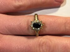 Bijoux Bague en Plaqué OR avec pierre bleu Taille 60 (191-12/A4-5)