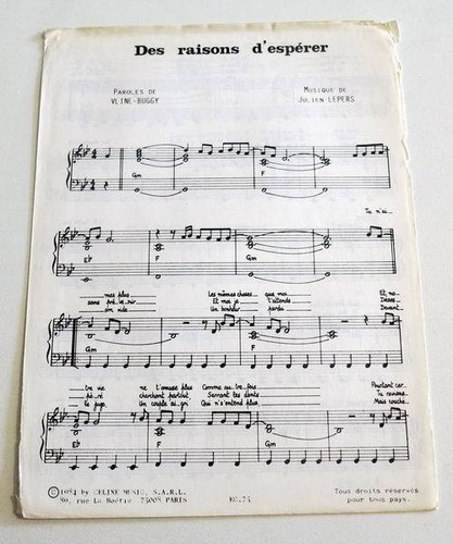 Partition vintage sheet - , music