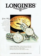 Publicité Advertising 420  1995  montres Golden Wing  Longines