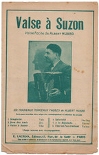 Partition piano accordéon gt 1942 - Valse à Suzon, d'Albert HUARD - Facile
