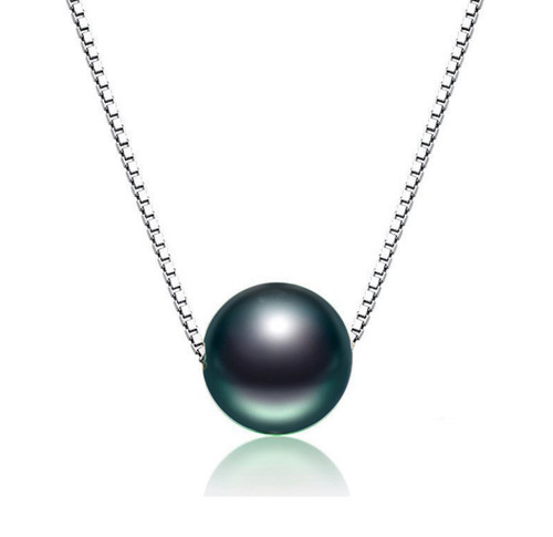 Black floating shell pearl - floating,