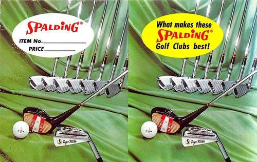 Spalding golf clubs and balls - and,