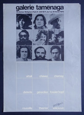 Affiche originale 1972 signée Velickovic Exposition Collective Galerie Tamenaga