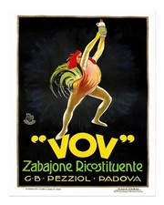 Vintage Vov Coq Art Mural
