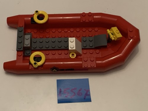 Bateau pompier rouge lego - bateau,